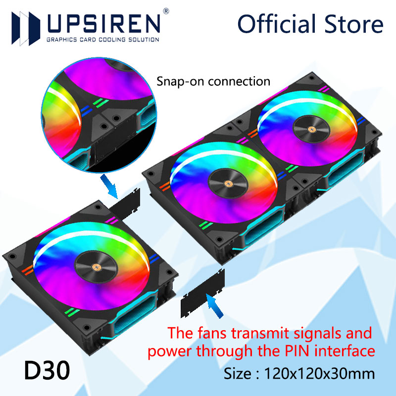 Pc Water Cooling - UPSIREN D30 120X120X30 мм Вентилятор охлаждения